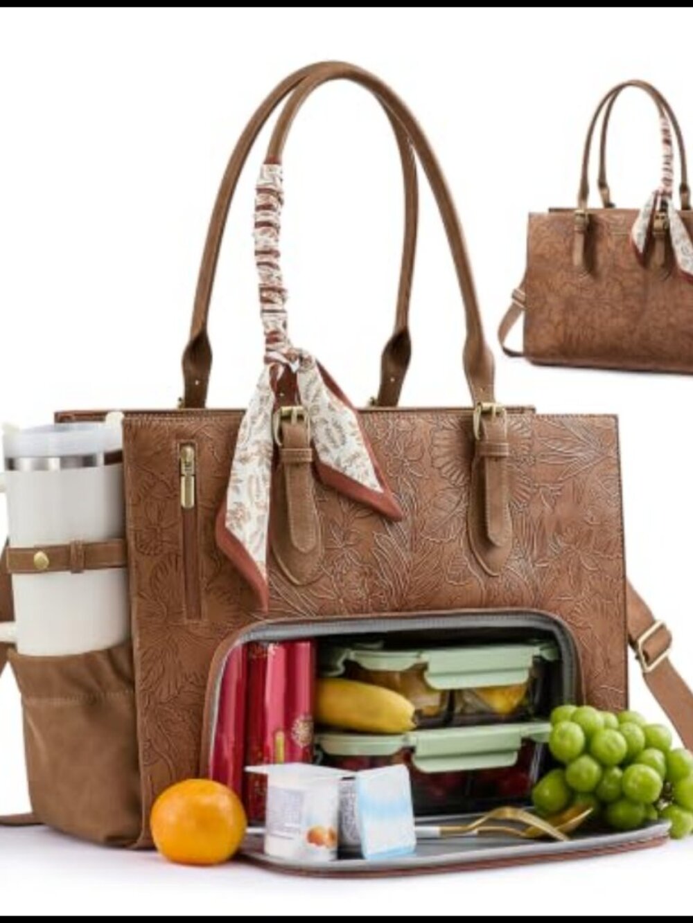 LOVEVOOK Work Tote Bag with Insulated Lunch Compartment Fits 15.6" Laptop